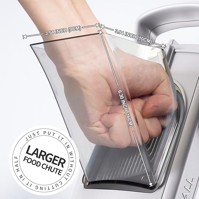 All-in-1 Upgraded Safe Mandoline Slicer for Kitchen, with Handheld Spiralizer, Food Chopper with Container, Thickness Adjustable Vegetable Chopper, Potato French Fry Cutter (High-grade Gray)