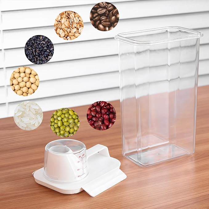 Rice Container, Rice Storage Container, 3-5 Lbs Tcereal Storage Container, Dog Food Storage Container, Suitable for Home Kitchen Rice, Soybean Food Storage