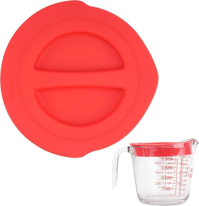 Silicone Replacement Lid Only Fit For Anchor Hocking 4-Cup/1000 ML Glass Measuring Cup, Reusable & Durable, Dishwasher, Microwave Safe (Cup not Included)