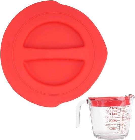 Silicone Replacement Lid Only Fit For Anchor Hocking 4-Cup/1000 ML Glass Measuring Cup, Reusable & Durable, Dishwasher, Microwave Safe (Cup not Included)
