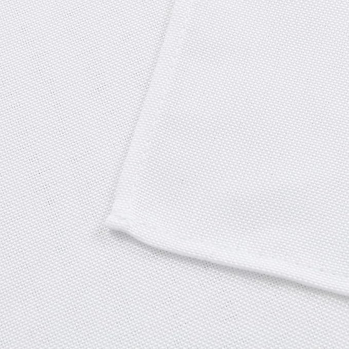 Hiasan Faux Linen Rectangle Tablecloth - Wrinkle and Stain Resistant Washable Table Cloth for Kitchen Dining Room Holiday Table Cover for Party Dinner, White, 54 x 80 Inch