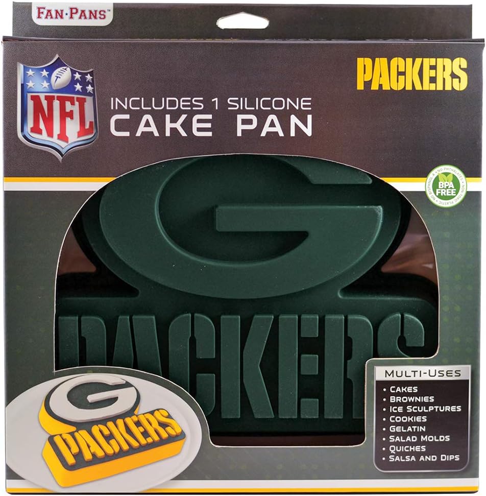 Masterpieces Game Day - FanPans NFL Green Bay Packers Team Logo Silicone Cake Pan - Dishwasher Safe