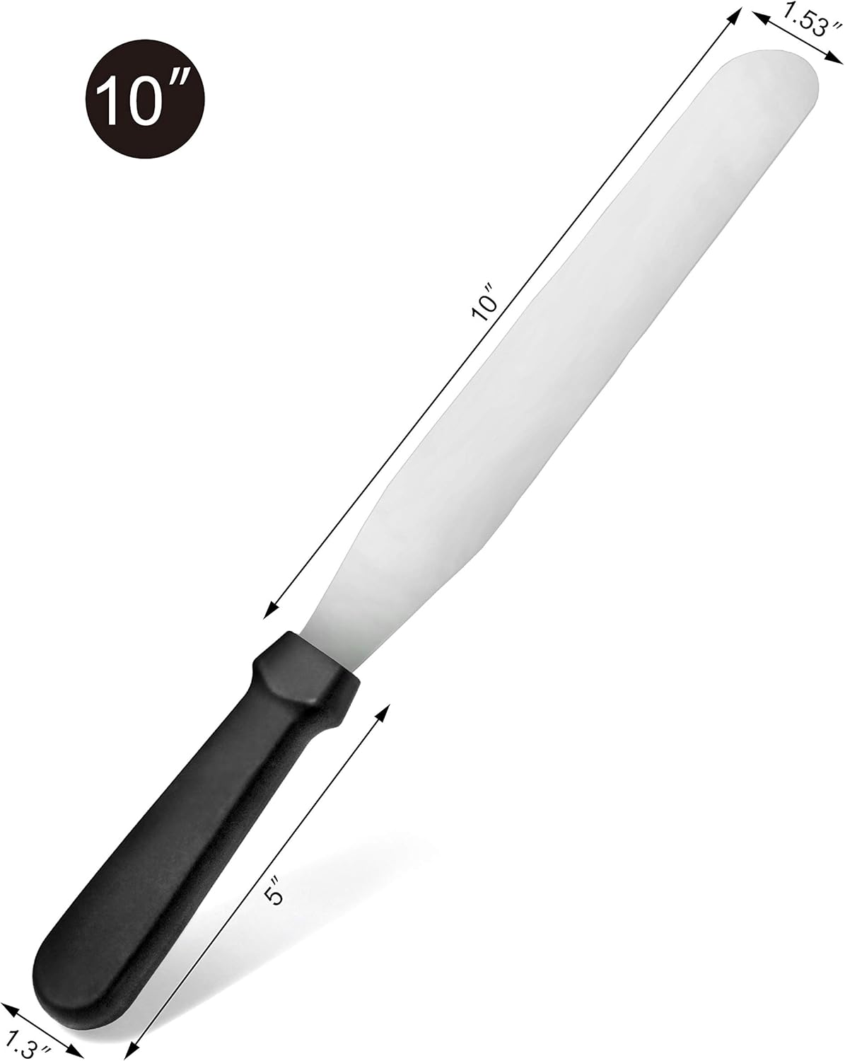 New Star Foodservice 38088 Straight Icing Spatula, 10-Inch Blade, 15-Inch Overall, Silver