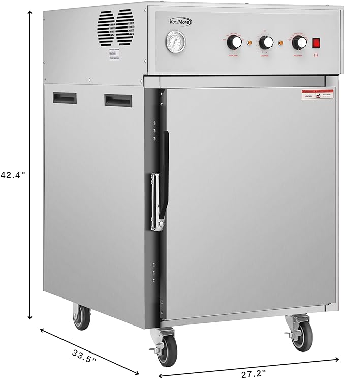 KoolMore KM-CCAH3-1D Half-Size One Door Commercial Cook and Hold Oven 3,000 W and 208/240V, UL Listed in Stainless-Steel