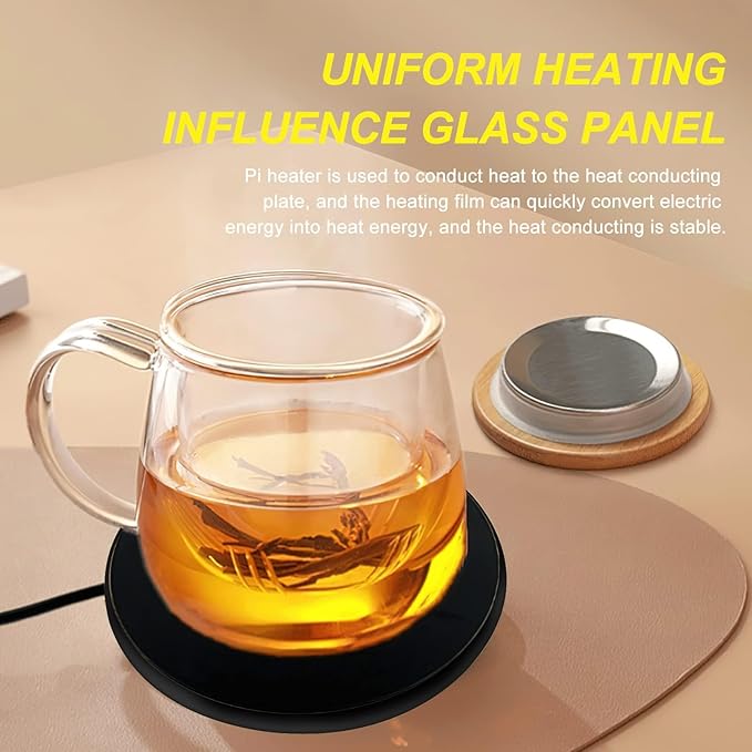 Coffee Mug Warmer for Desk - Auto On/Off Gravity-Induction Smart Coffee Cup Warmer for Coffee Tea Beverage Milk Cocoa Water Soup, Coffee Warming Plate for Office Home Desk Use Black