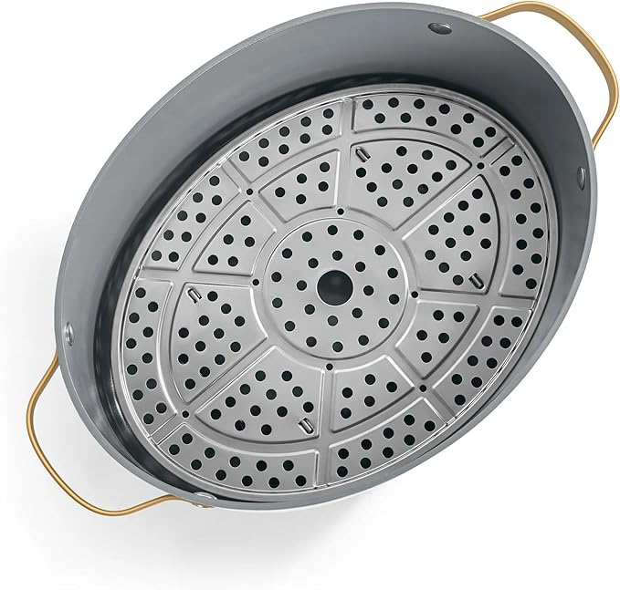 Beautiful 10-in-1 Electric Multi-Cooker by Drew Barrymore, 6-quart, digital display, 10 cooking functions, non-stick pot, easy one-touch control (White Icing)