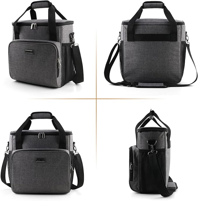 BAGLHER Coffee Maker Travel Bag Compatible with Keurig K-Mini, K-Mini Plus, Keurig K-Express, Keurig K-Iced or Other Accessories, Portable Coffee Maker Case with Shoulder Strap for Travel, Grey