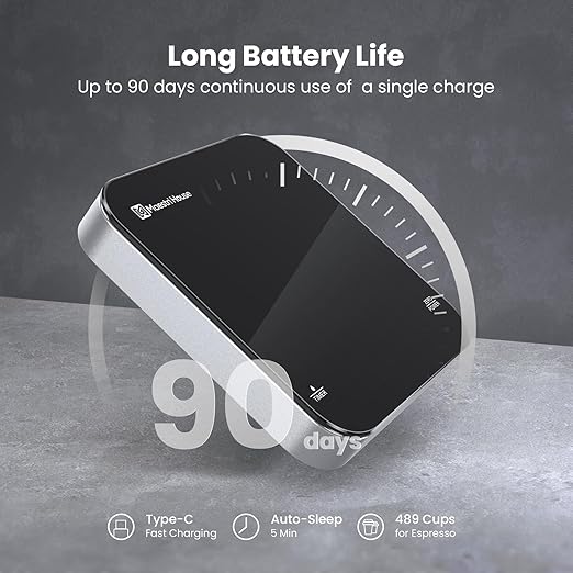 Maestri House Mini Coffee Scale Barista Kit with 100g Calibration Weight & Carrying Case, Rechargeable Espresso Scale with Timer, 0.1g Precision 2kg Kitchen Scale, Portable for Pour Over & Travel