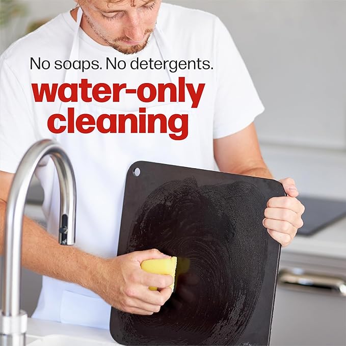 Pizza Steel PRO by Hans Grill | XL 1/4" Thick Square Conductive Metal Baking Steel for Oven and BBQ Cooking Pizzas | Bake and Grill Bread and Calzone with our Cast Iron Pizza Stone