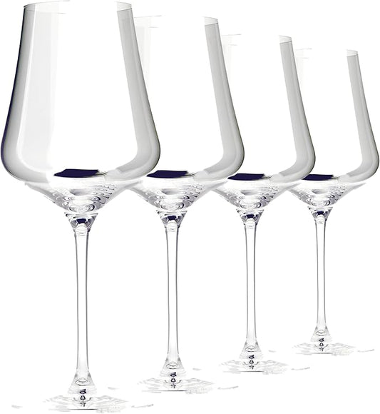 Gabriel-Glas StandArt Crystal Wine Glasses, Set of 4 with Gift Boxes - Premium, Universal Wine Glass for Red and White Wine - Dishwasher Safe, Lead-Free, 16 oz.