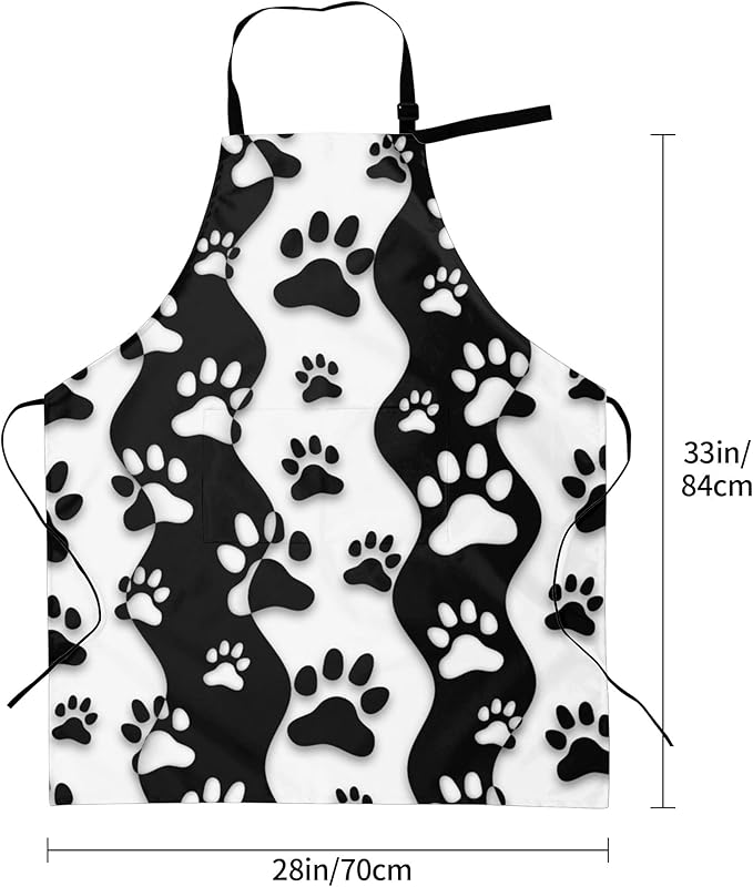 Funny Animal Apron with 2 Pockets Waterproof for Men Women Kitchen Garden Decor