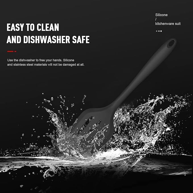 Silicone Cooking Utensils Set - 446°F Heat Resistant Kitchen Utensils,Turner Tongs,Spatula,Spoon,Brush,Whisk,Kitchen Utensil Gadgets Tools Set for Nonstick Cookware,Dishwasher Safe (BPA Free)