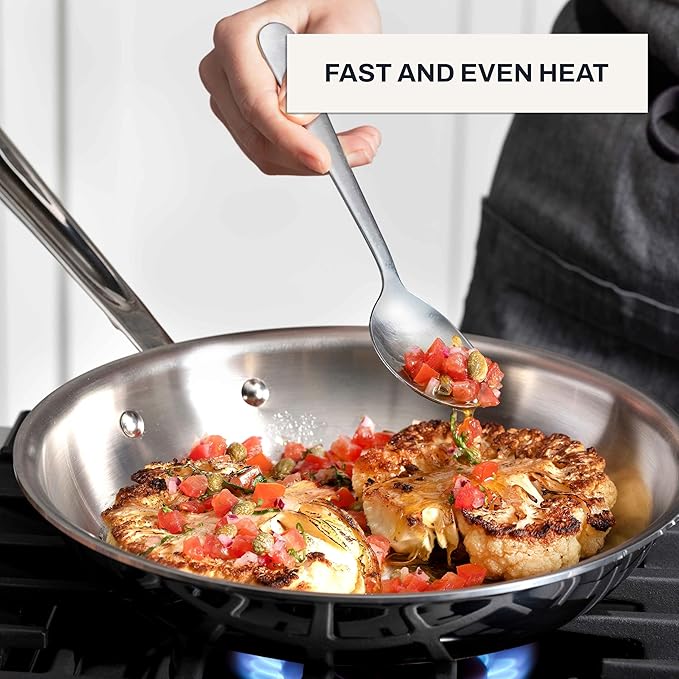 All-Clad - 4108201S All-Clad Kitchen Helper Fry Sauce pan, 8 inch and 1 quart, Steel