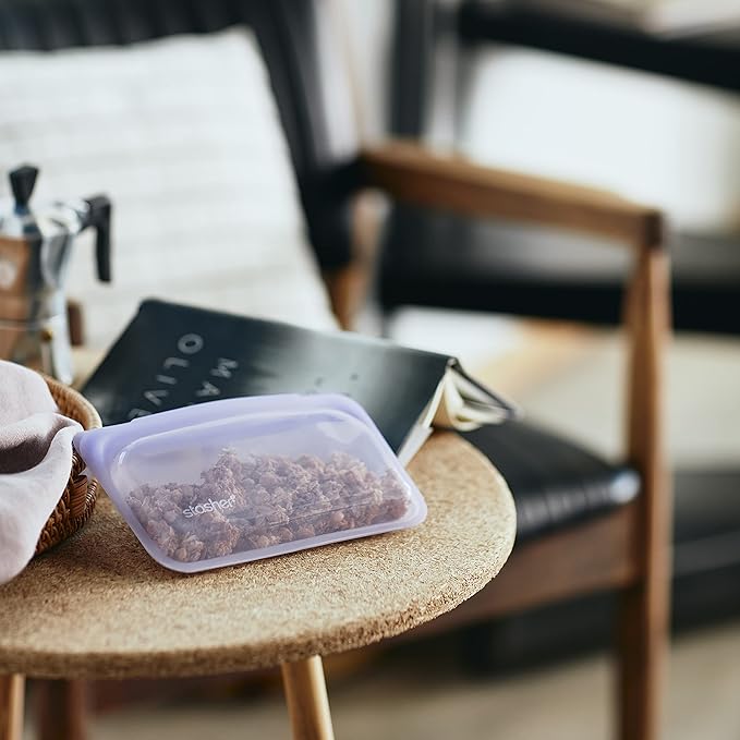 Stasher Premium Silicone Reusable Food Storage Bags, 4-Pack, Tie Dye Multi, Multi-Use Food Storage Bags, Lunch Bag, Travel Containers, BPA Free, Leak-free, Dishwasher-Safe, Eco-friendly