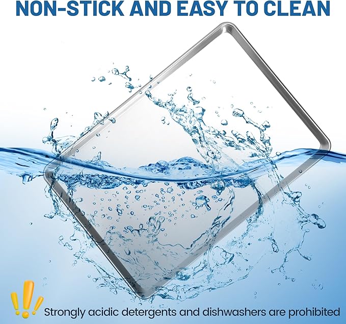 12 Pack Full Size Baking Sheet Pan Aluminum Commercial Pan for Oven Freezer Bakery Hotel Restaurant 26" × 18"