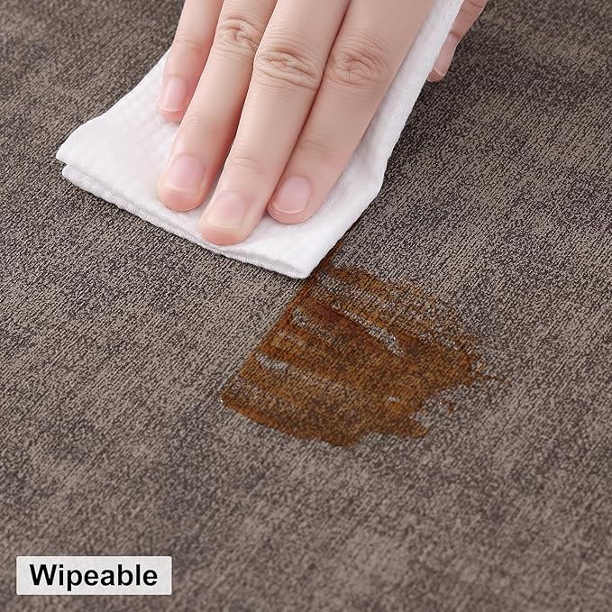 homing Round Faux Leather Placemat and Coaster 6 Packs, Washable Heat Resistant Dining Place Mats, Wipeable Double-Sided Table Mats for Indoor and Outdoor, Diameter 13 and 3.93 inch, Brown