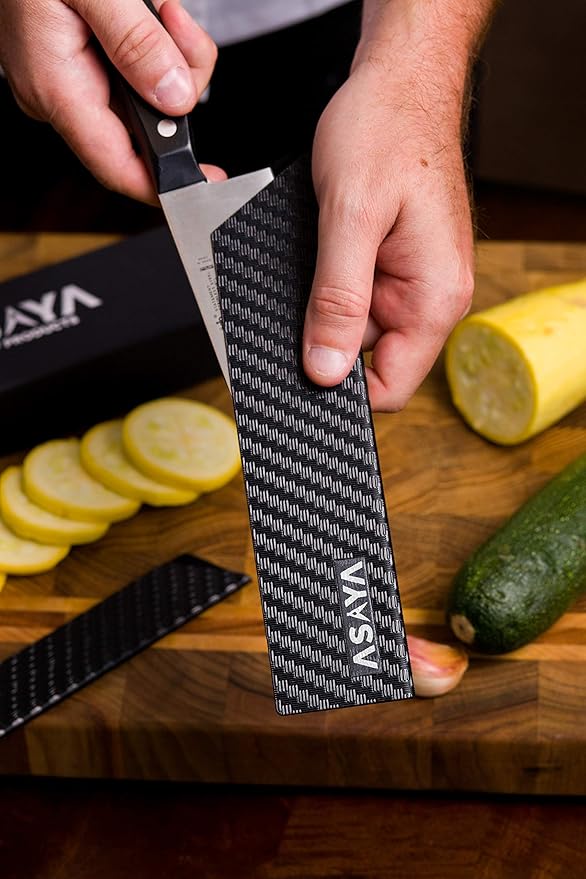 Asaya Professional Knife Edge Guards -Universal Blade Covers - Extra Strength, ABS Plastic and BPA-Free Felt Lining, non-Toxic and Food Safe - Knives Not Included (6Pcs)