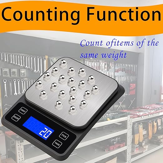 Rechargeable Digital Kitchen Scale, 11lb/0.1g High Precision Food Scale,7 Units Digital Grams and Ounces for Weight Loss, Baking, Cooking and Meal Prep with Backlit LCD and Tare Function