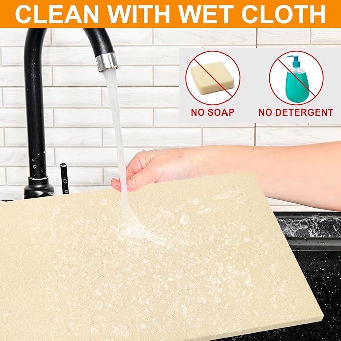 Extra Large Pizza Stone for Oven Baking, BBQ Grilling, 20" x 13.5" Rectangular Baking Stone Oven Bread Pan for Baking Bread, Universal High Temperature Cordierite BBQ Cooking Stone for Pellet Grill