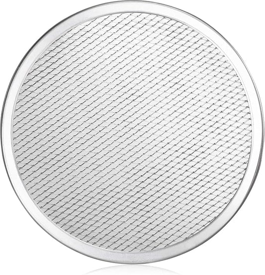 New Star Foodservice 50998 Restaurant-Grade Aluminum Pizza Baking Screen, Seamless, 20-Inch, Pack of 6
