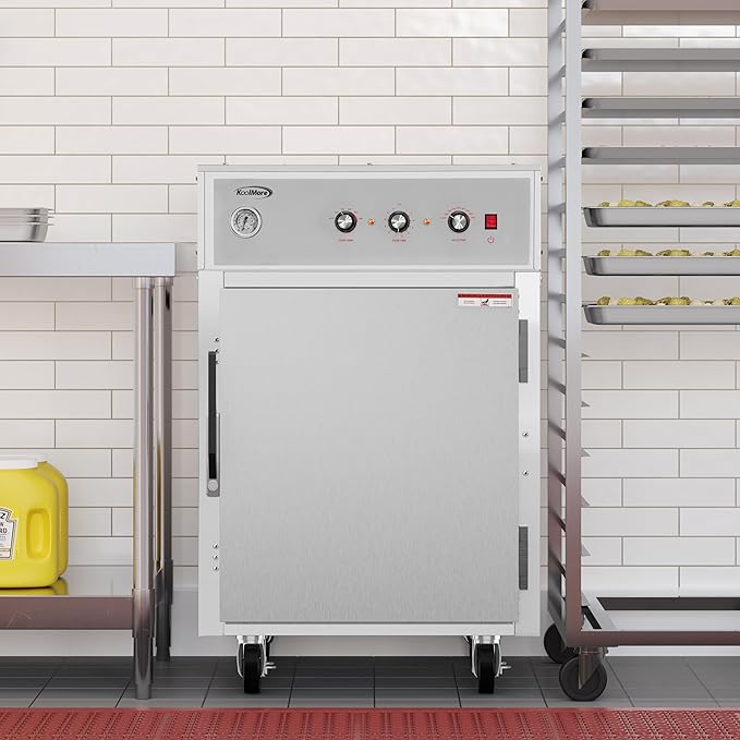 KoolMore KM-CCAH3-1D Half-Size One Door Commercial Cook and Hold Oven 3,000 W and 208/240V, UL Listed in Stainless-Steel