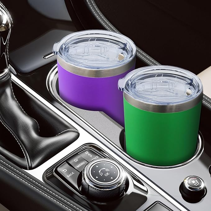 20oz Tumbler Bulk Stainless Steel Tumblers with Lid Vacuum Insulated Double Wall Travel Coffee Mug Powder Coated Tumbler Cup for Hot and Cold Drinks(Green, 12 pack)