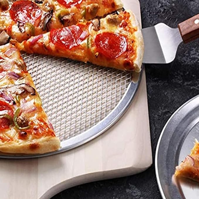 4 Pack 10 Inch Pizza Screen, Nonstick Pizza Screen Aluminum Round Pizza Baking Screen for Oven