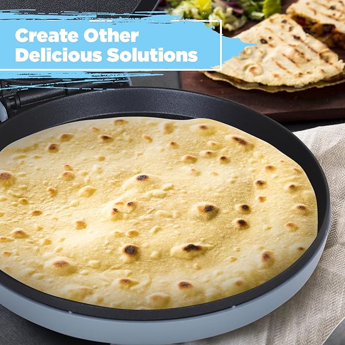 Courant Pizza Maker 12 inch Pizzas Machine, Newly improved Cool-touch Handle Non-Stick plates Pizza oven & CalzoneMaker, Electric Countertop Oven for Home or School, 12” Indoor Grill/Griddle, Teal