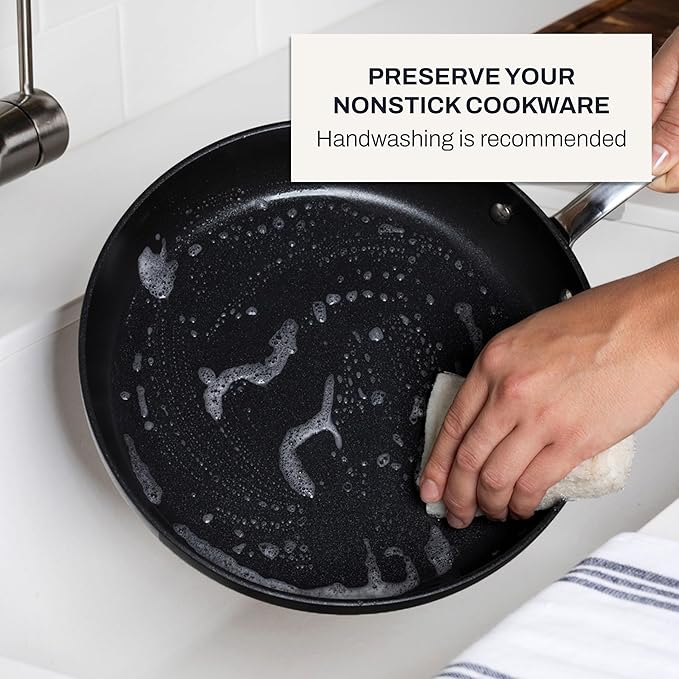 All-Clad E7859064 HA1 Hard Anodized Nonstick Fry Pan Cookware Set, 10 Inch and 12 Inch Fry Pan, 2 Piece, Black