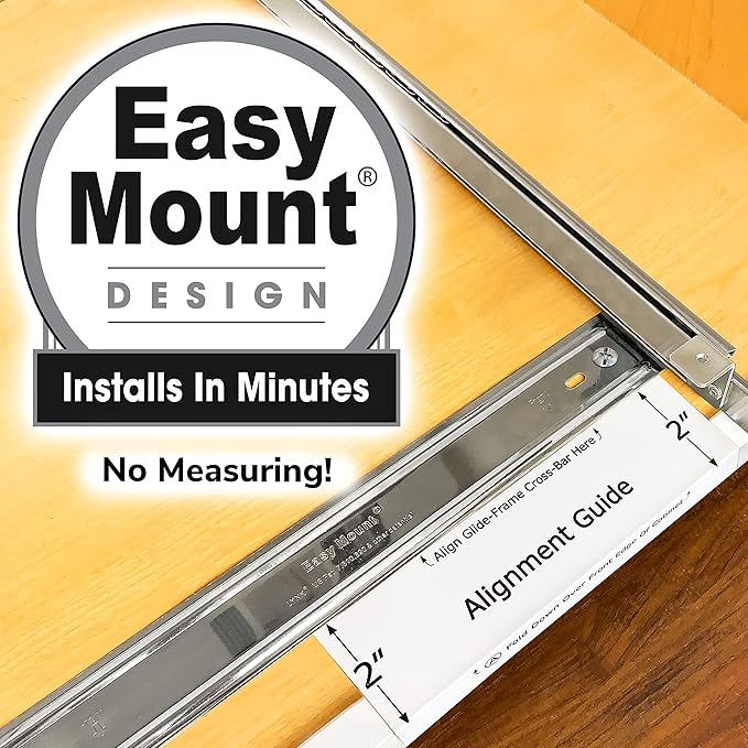 LYNK PROFESSIONAL® Pull Out Under Sink Kitchen Cabinet Organizer - 11.5 in. x 21 inch deep Drawer - Sliding Shelf Organizer for Cabinets and Undersink Storage Shelves - Lifetime Ltd. Warranty – Chrome