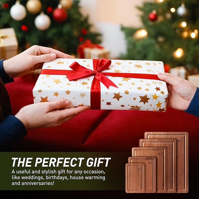 Bamboo Cutting Board Set Non Slip Feet Over Sink Best Grandpa Grandfather Elder Men Father Day Grandparents Great Papaw Peepaw Grampy Pawpaw Granddad Happy Birthday Christmas Xmas