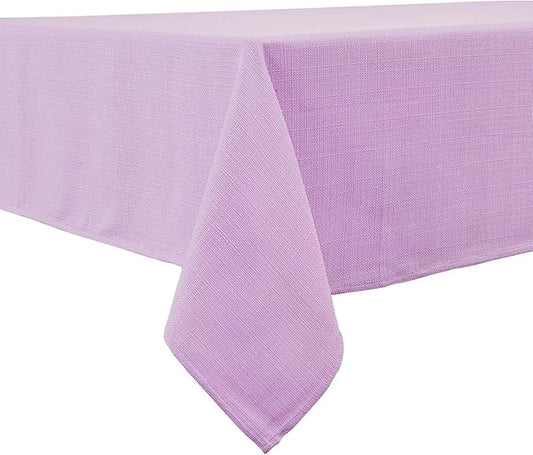 BALCONY & FALCON Rectangle Tablecloth Washable Wrinkle Resistant and Water Proof Table Cloth Decorative Linen Fabric Tablecloths for Dining Parties Kitchen Wedding and Outdoor Use (Lavender, 55x70)