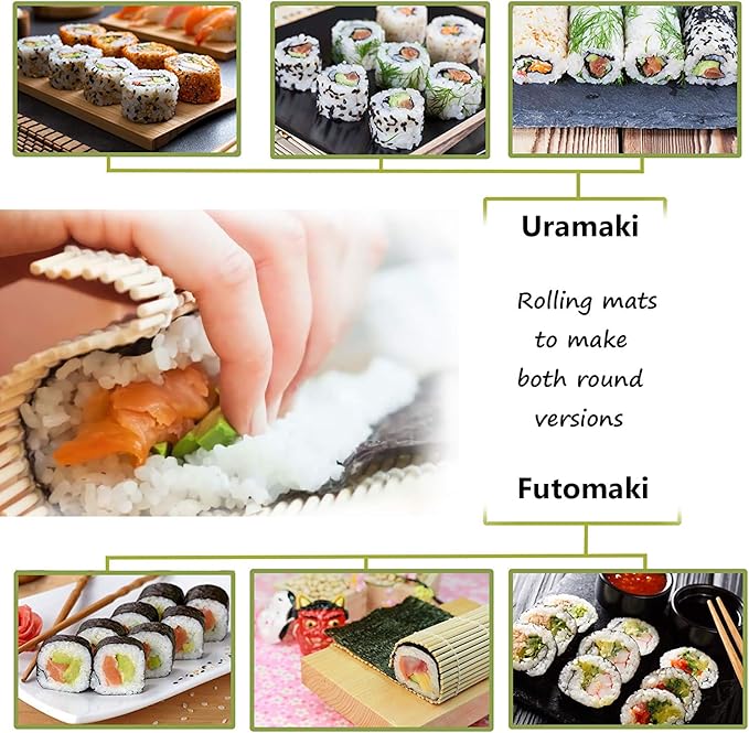 Bamboo Sushi Rolling Mat, Sushi Roller, Sushi Maker, Bamboo Mat For Sushi Roll- 4 PCS