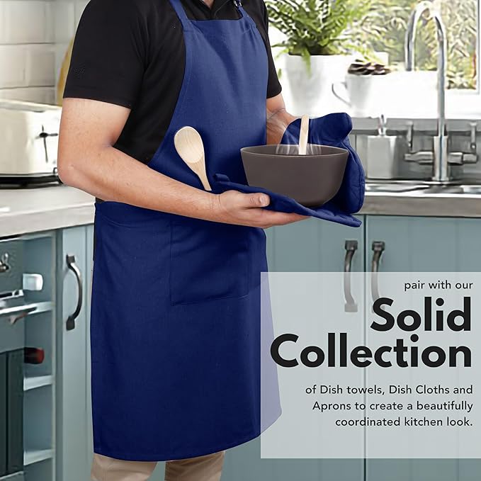 Native Fab 4 Piece Set - 2 Oven Mitts & 2 Potholders, Heat Resistant, 100% Cotton, Quilted Design, Non-Slip Grip, Machine Washable, Ideal for Baking, Cooking, BBQ, Kitchen Protection - Ink Blue