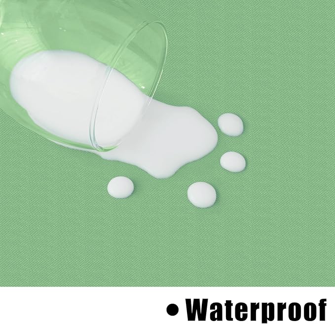 homing Square Vinyl Tablecloth, Waterproof Spillproof Plastic Flannel Backed Table Cloth, Wipe Clean Table Cover for Dining, Buffet Parties and Camping (Sage Green, 54" x 54")