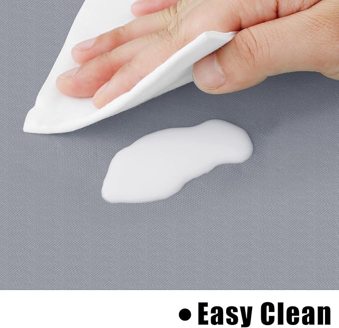 homing Rectangle Vinyl Tablecloth, Waterproof Spillproof Plastic Flannel Backed Table Cloth, Wipe Clean Table Cover for Dining, Buffet Parties and Camping (Grey, 52" x 70")