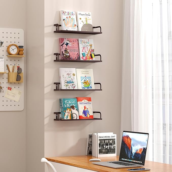 PUSDON Metal Wall Hanging Basket 2 Packs DIY Suitable for Multiple Scenes - Large Bronze Hollowout