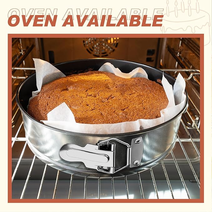 4 Pcs 8 Inch Non Stick Springform Pan with Removable Bottom Carbon Steel Round Springform Cheesecake Pan with Stainless Steel Spring Buckles for Baking Kitchens Restaurant(Gray)