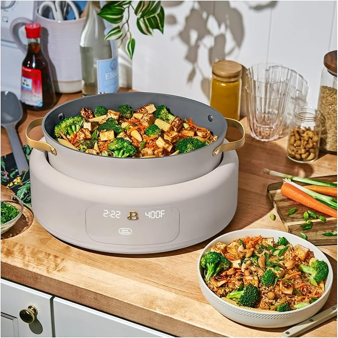 Beautiful 10-in-1 6 Qt Electric Multi-Cooker – Compact Design with Big Capacity: Perfect for Holiday Hosting, Christmas Desserts, Winter Comfort Foods & Everyday Family Meals