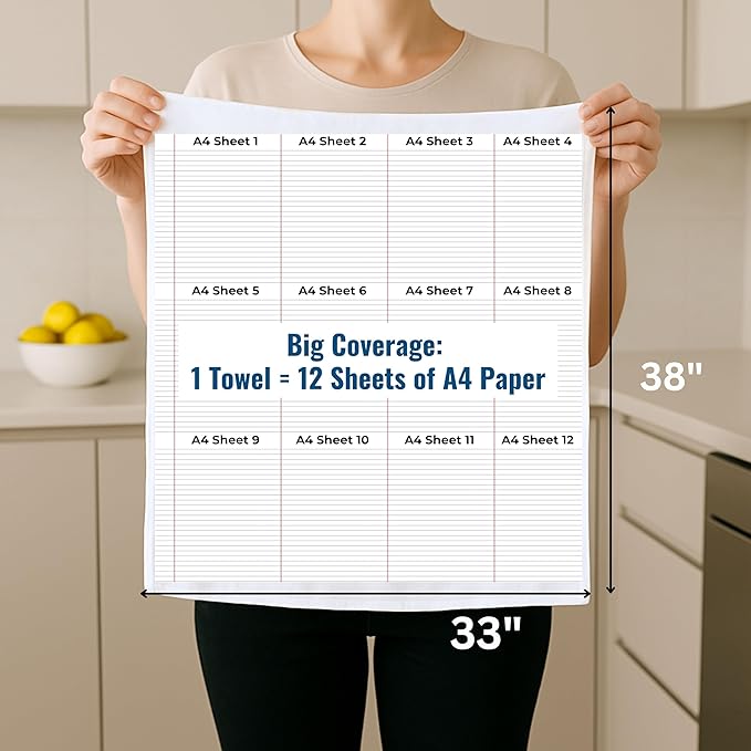 Flour Sack Towels | Tea Towel for Crafts| Kitchen Dish Cotton Blank Towel for Embroidery| Baking Bread Proofing Linen Cover| Thick Absorbent Quick Dry | 2 Pack 33"x38" White