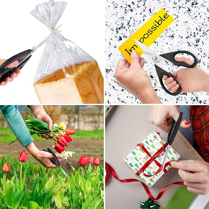 Kitchen Shears, Kitchen Gadgets Utensil Set, iBayam All Purpose Kitchen Shears with Protective Sheath Durable Stainless Steel Scissors, Cooking Kitchen Utensils, Soft Grip Comfort Handle, 8.5 Inch