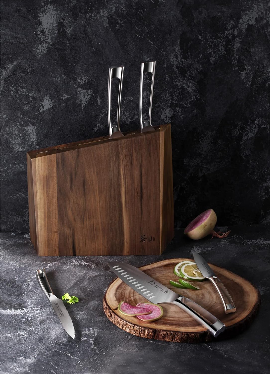 Cangshan N1 Series 6-Piece German Steel Forged Knife Block Set, Walnut Block