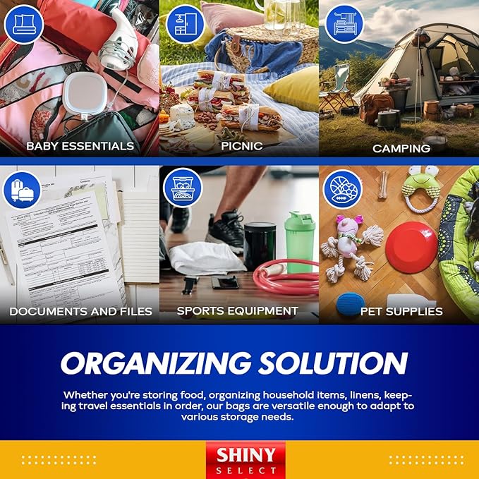 [PACK OF 25] Extra X-Large Big 5 Gallon Storage Bags For Food Prep, Travel, Organization, Moving or Storage, 2 Mil. Thick, 18" x 24",