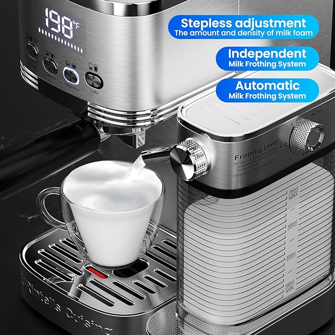 Espresso Machine 20 Bar Cappuccino Latte Machine with Automatic Milk Frother
