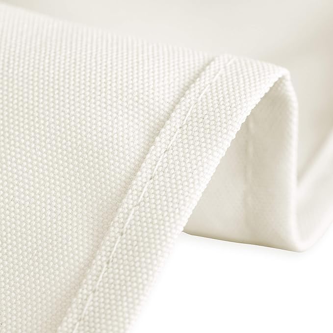 LinenTablecloth 60 x 102-Inch Rectangular Polyester Tablecloth Ivory