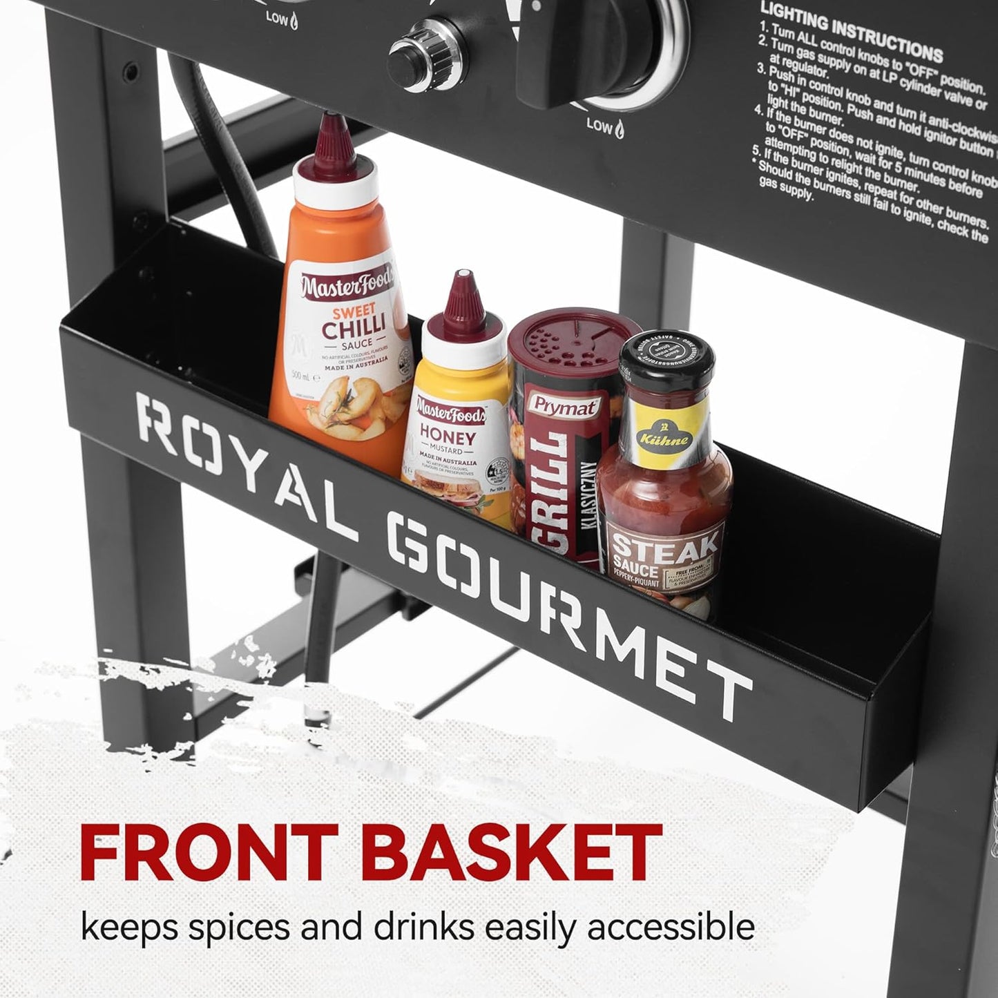 Royal Gourmet GB2000N 2 Burner Propane Gas Griddle, 23 Inch Flat Top Grill with 450 Sq. In. Cooking Area for Backyard and Tailgating, Black