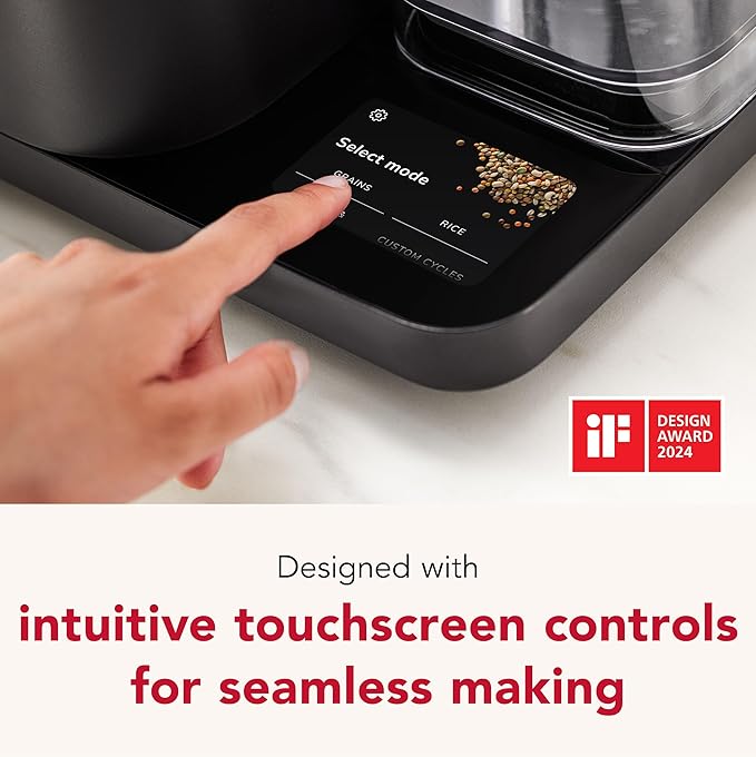 KitchenAid Grain and Rice Cooker 8 Cup with Automatically Sensing Integrated Scale + Water Tank, KGC3155, Black Matte