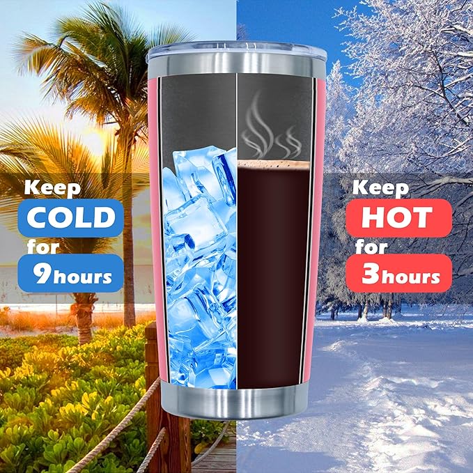 20oz Tumbler Bulk Stainless Steel Tumblers with Lid Vacuum Insulated Double Wall Travel Coffee Mug Powder Coated Tumbler Cup for Hot and Cold Drinks(Pink, 12 pack)