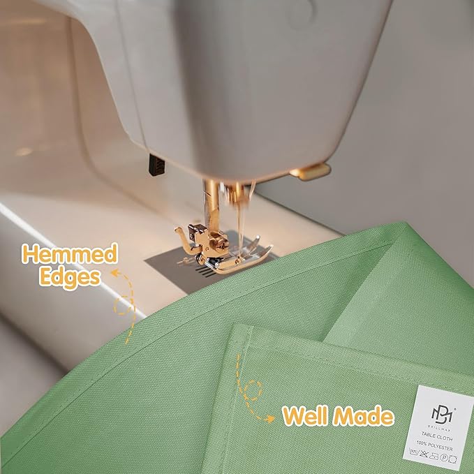 BRILLMAX 6 Pack Sage Green Tablecloths for 8 Foot Rectangle Tables 60 x 126 Inch - 8ft Rectangular Bulk Linen Polyester Fabric Washable Cloth Cover for Wedding Reception Banquet Birthday Party