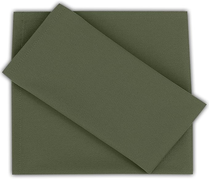 Ruvanti Cloth Napkins Set of 6, 18x18 Inches Napkins Cloth Washable, Soft, Durable, Absorbent, Cotton Blend. Table Dinner Napkins Cloth for Hotel, Lunch, Restaurant, Wedding Parties - Matine Olive
